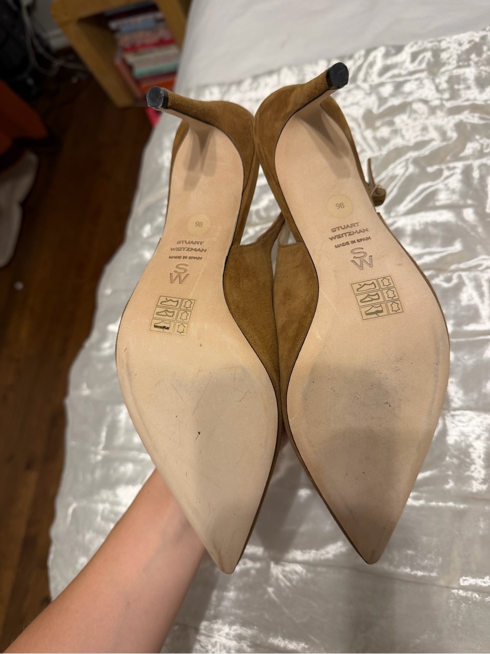 Stuart Weitzman Authentic brand new!!!Pointed Toe Slingback Pumps in Brown Suede - Picture 2 of 5